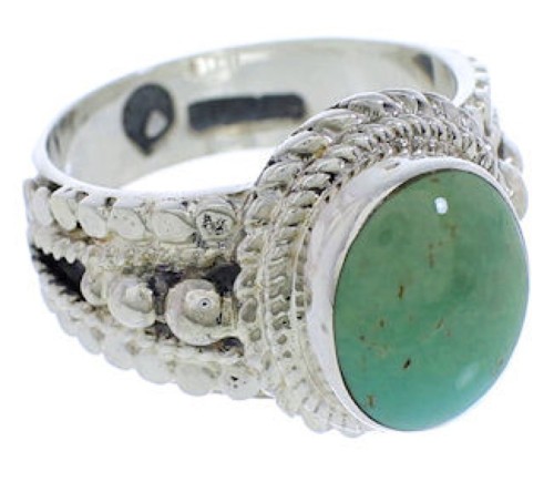 Turquoise And Authentic Sterling Silver Ring Size 6-1/4 TX38857