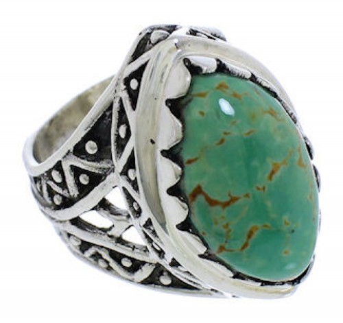 Turquoise And Authentic Sterling Silver Southwest Ring Size 6 TX38926