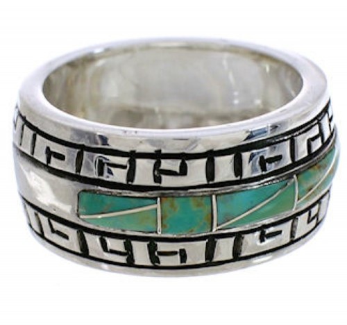 Genuine Sterling Silver And Turquoise Ring Size 6-1/2 TX38547