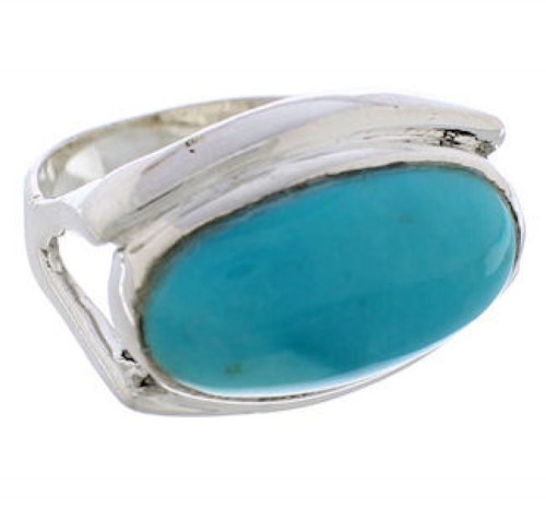 Silver Southwestern Turquoise Jewelry Ring Size 5-3/4 TX39753