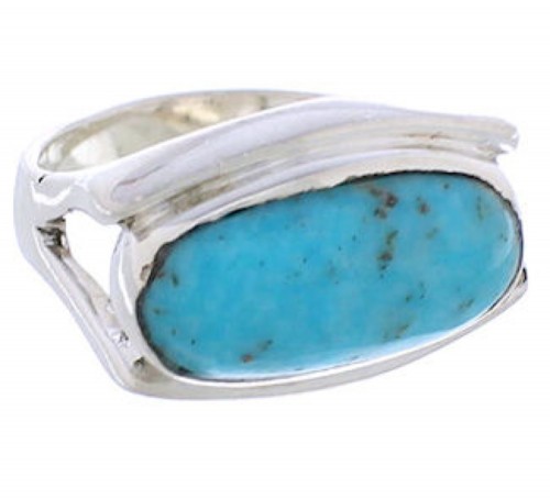 Sterling Silver Southwestern Turquoise Jewelry Ring Size 6-3/4 TX39754