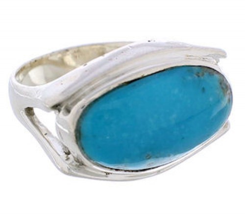 Sterling Silver Southwest Turquoise Ring Size 5-1/4 TX39757