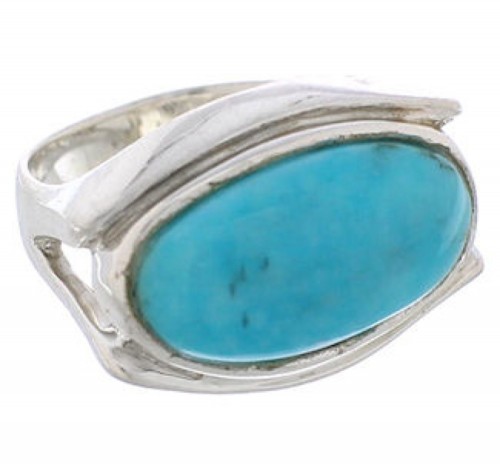 Silver Turquoise Jewelry Ring Size 6-1/4 TX39781