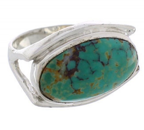 Turquoise Sterling Silver Southwestern Jewelry Ring Size 5-1/4 TX39845