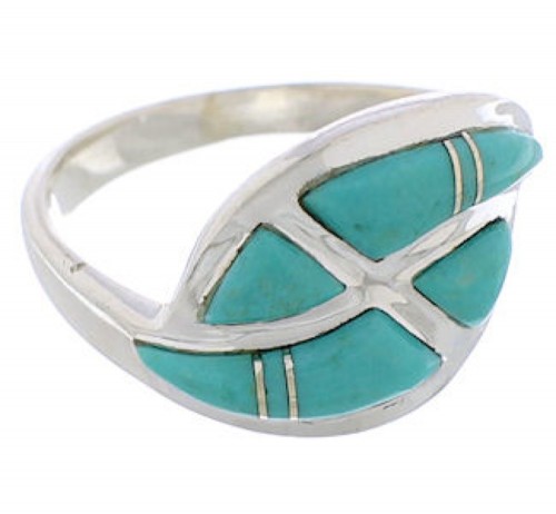 Sterling Silver Turquoise Southwest Ring Size 5-1/4 WX40924