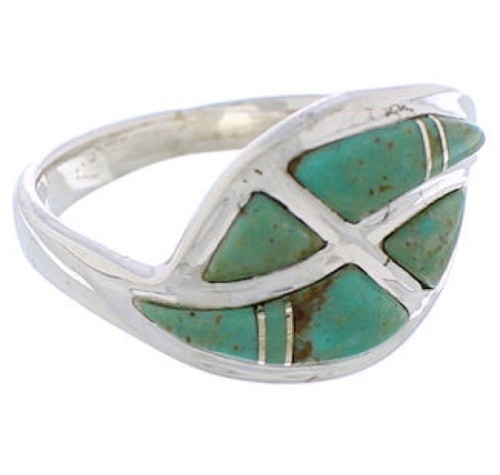 Genuine Sterling Silver Turquoise Ring Size 5-3/4 WX41055