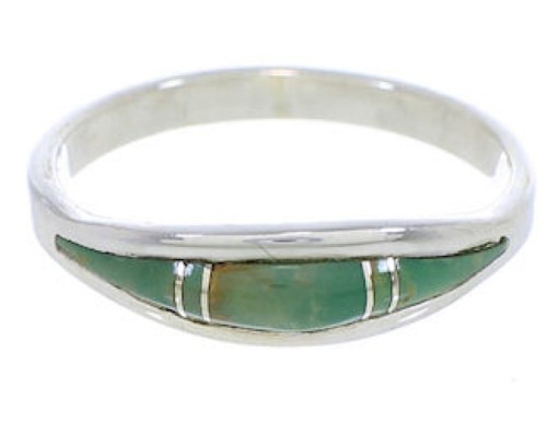 Turquoise Southwest Genuine Sterling Silver Ring Size 5-1/2 ZX36217