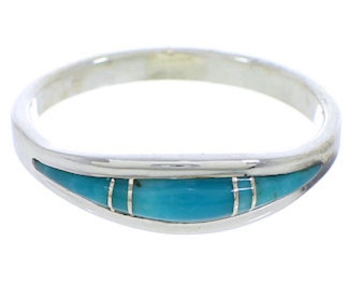 Authentic Sterling Silver Turquoise Jewelry Ring Size 4-3/4 ZX36857