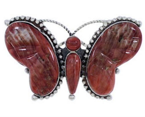 Butterfly Large Statement Red Oyster Shell Ring Size 9-3/4 EX40993