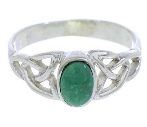 Genuine Silver Turquoise Southwestern Jewelry Ring Size 5-3/4 UX32282