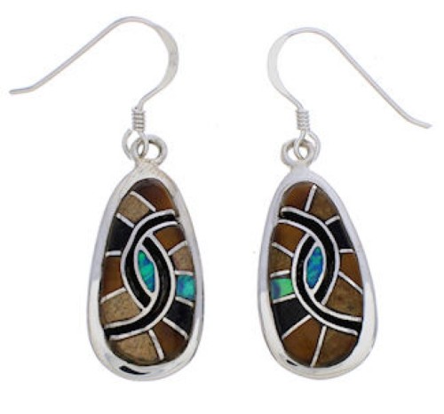 Southwestern Multicolor And Silver Earrings EX31971