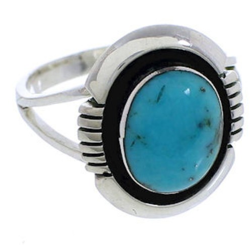 Sterling Silver Turquoise Southwest Ring Size 5-3/4 YX34829