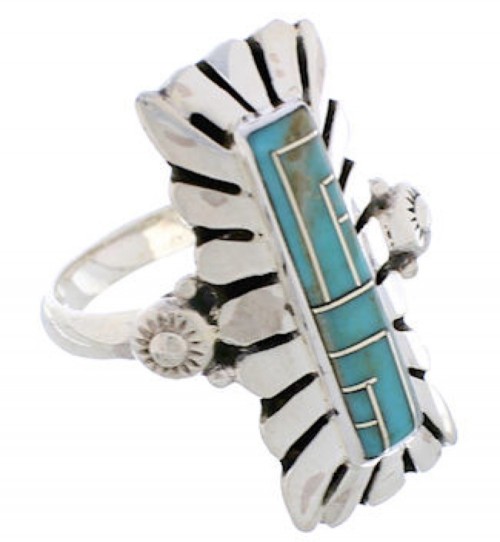 Southwestern Turquoise Ring Size 8-3/4 EX42797