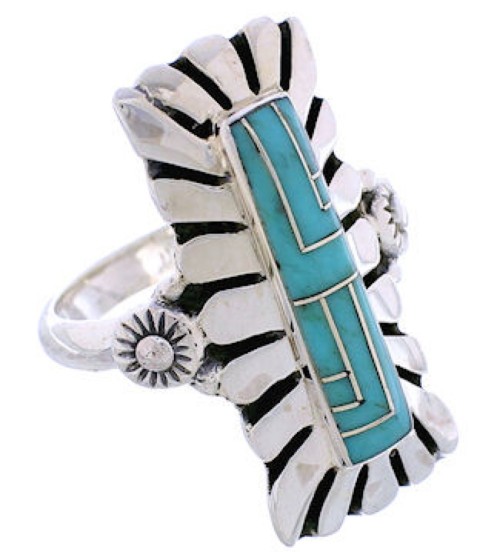 Turquoise Sterling Silver Ring Size 7 EX42800