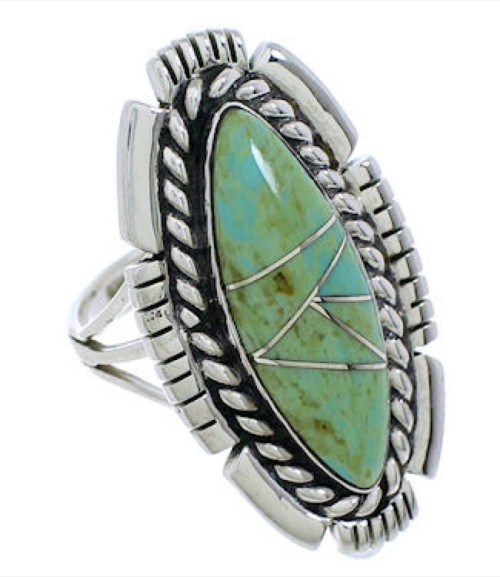 Sterling Silver Turquoise Southwestern Jewelry Ring Size 4-3/4 TX40685