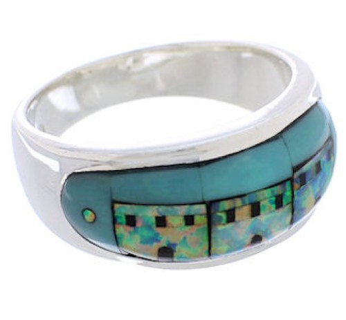 Multicolor Native American Design Southwest Ring Size 11-1/4 TX42011