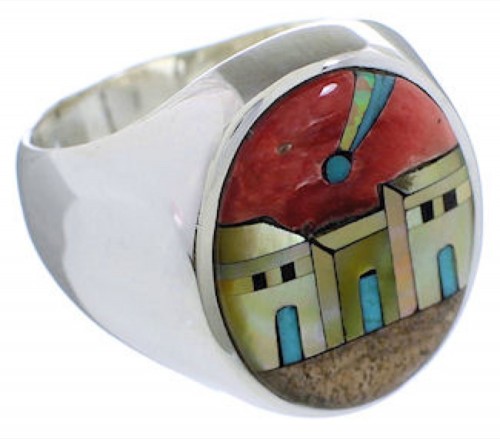 Native American Design Southwest Multicolor Ring Size 9-1/2 TX42245