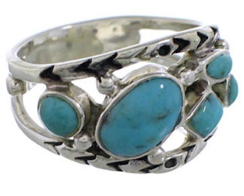 Turquoise Authentic Sterling Silver Southwest Ring Size 6-1/2 TX40187
