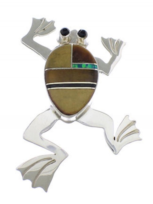 Silver Multicolor Frog Jewelry Pendant PX28843