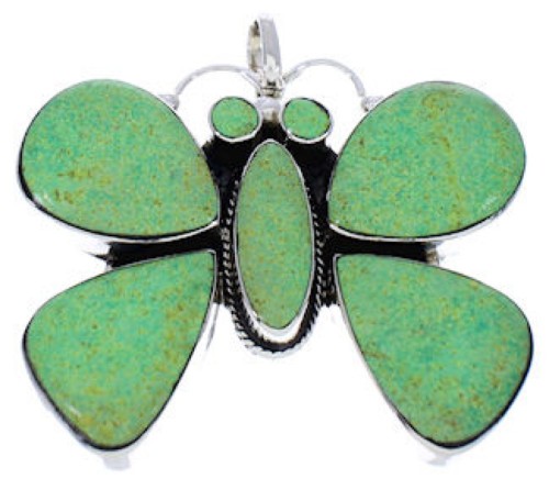 Sterling Silver And Turquoise Butterfly Pendant PX23680