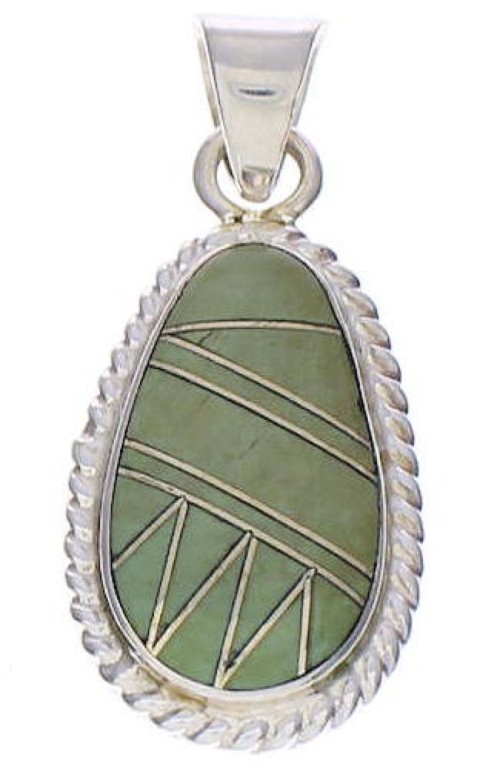 Silver Jewelry Turquoise Inlay Pendant PX29553