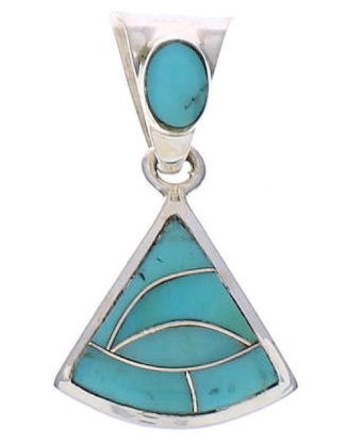 Southwest Jewelry Turquoise Inlay Pendant PX29637