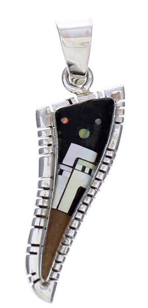 Southwest Native American Village Design Multicolor Pendant EX29777