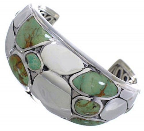 Turquoise Jewelry Sterling Silver Southwest Cuff Bracelet FX27158