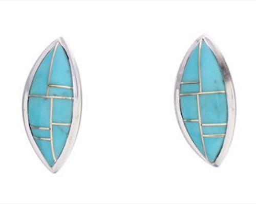 Genuine Sterling Silver Turquoise Jewelry Post Earrings PX32407