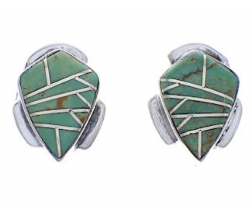 Sterling Silver And Turquoise Inlay Earrings EX31758