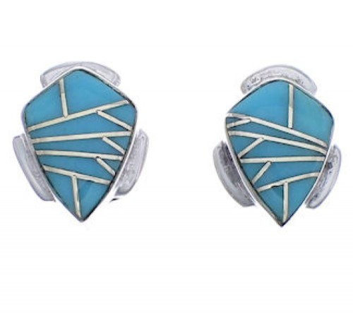 Southwest Turquoise And Silver Earrings EX31770
