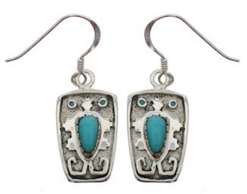 Southwest Turquoise And Silver Earrings EX32218