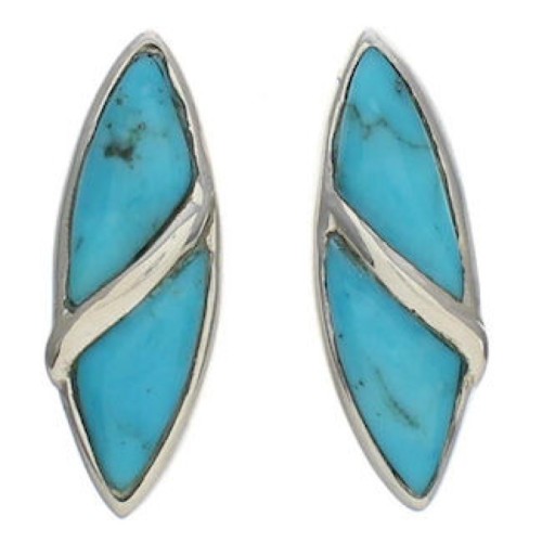 Sterling Silver Turquoise Southwestern Post Earrings TX26394