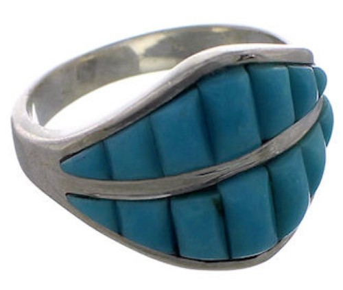 Turquoise Sterling Silver Southwest Ring Size 6-1/4 EX50645