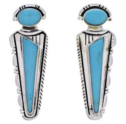 Genuine Sterling Silver Southwest Turquoise Post Earrings PX32181