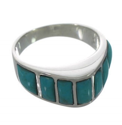 Genuine Sterling Silver Turquoise Jewelry Ring Size 5-3/4 VX36578