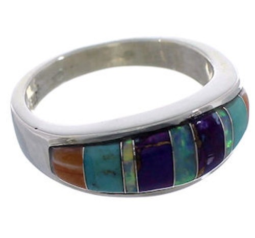 Multicolor Genuine Sterling Silver Ring Size 4-3/4 EX43894
