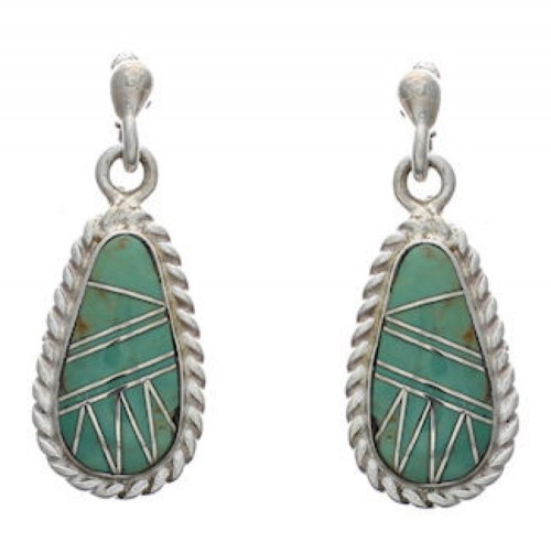 Turquoise Jewelry Genuine Sterling Silver Earrings FX31133