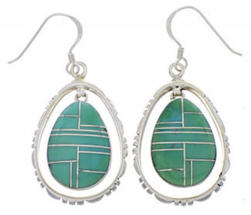Turquoise Sterling Silver Southwest Earrings FX31868