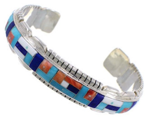 Turquoise Multicolor Jewelry Silver Southwest Cuff Bracelet MX27847