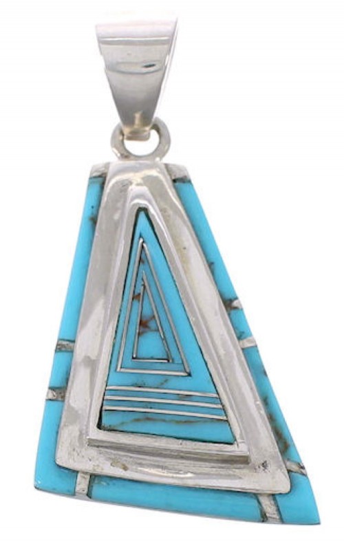 Turquoise Sterling Silver Slide Pendant WX42428