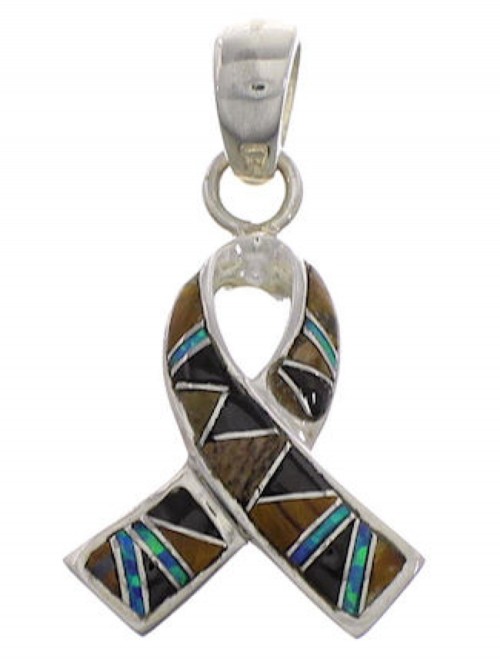 Multicolor Southwest Silver Pendant EX43325