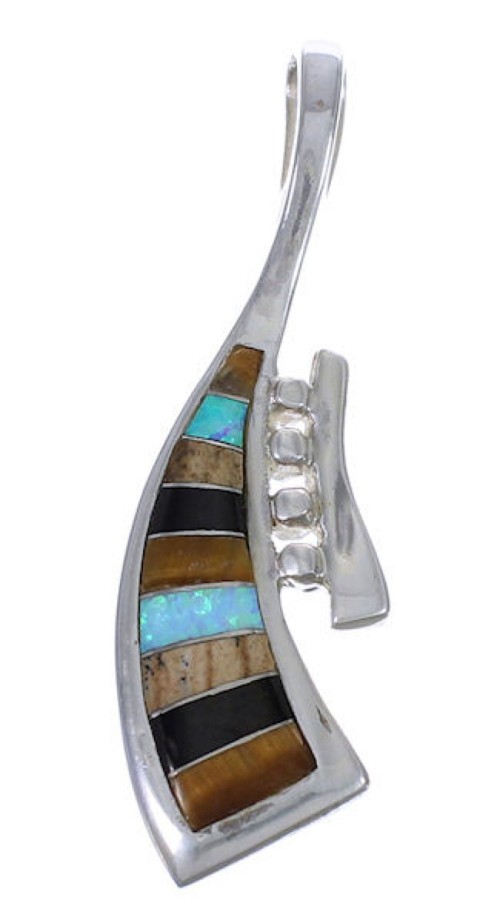 Southwest Silver Multicolor Pendant EX42729