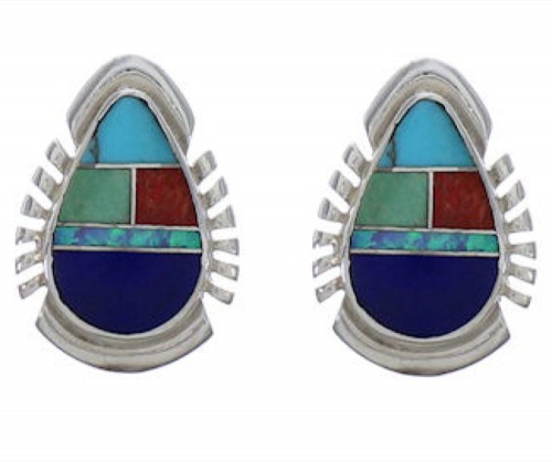 Multicolor Jewelry Silver Post Earrings PX43054
