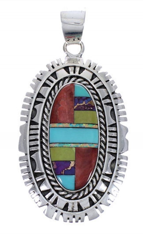 Southwestern Multicolor Jewelry Slide Pendant PX29235