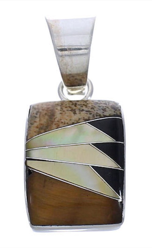 Genuine Sterling Silver Multicolor Pendant Jewelry PX29294