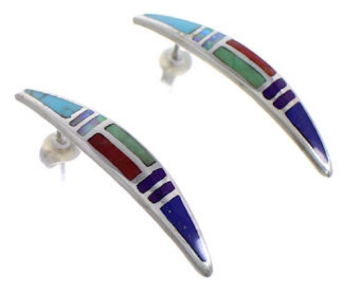 Sterling Silver And Multicolor Earrings EX43431