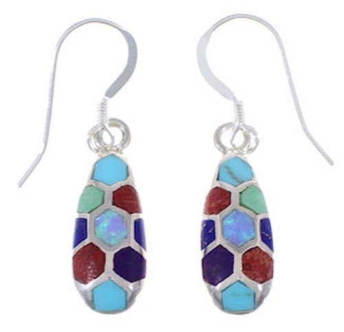 Multicolor Genuine Sterling Silver Earrings EX43480