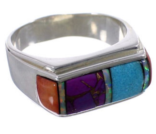 Multicolor Southwest Sterling Silver Ring Size 11-1/4 TX38287