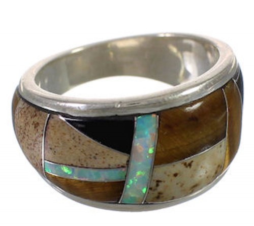 Whiterock Jewelry Multicolor Sterling Silver Ring Size 5-1/2 EX30037